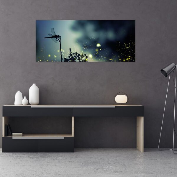Slika - Kačji pastir v bleščeči noči (120x50 cm)