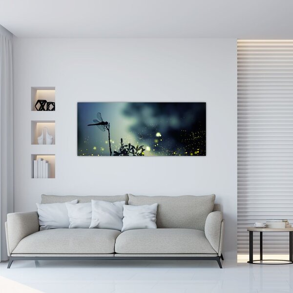 Slika - Kačji pastir v bleščeči noči (120x50 cm)