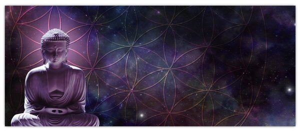 Slika - Buda z rožami življenja (120x50 cm)