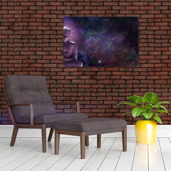 Slika - Buda z rožami življenja (90x60 cm)