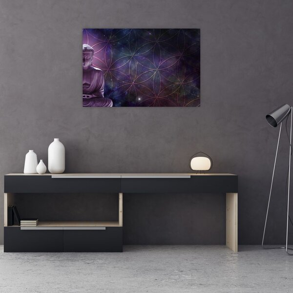 Slika - Buda z rožami življenja (90x60 cm)