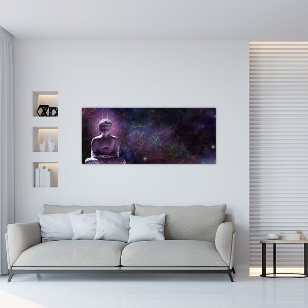 Slika - Buda z rožami življenja (120x50 cm)