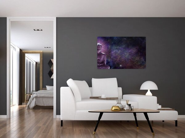 Slika - Buda z rožami življenja (90x60 cm)