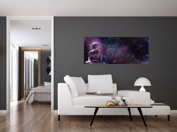Slika - Buda z rožami življenja (120x50 cm)