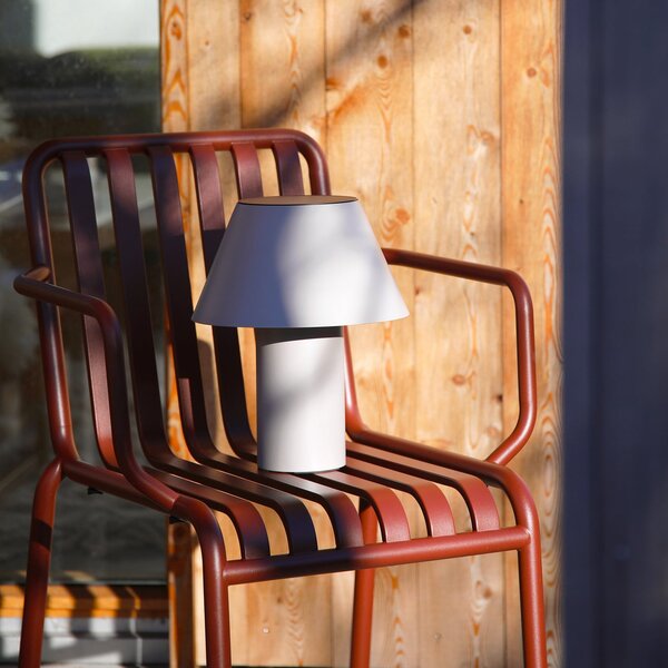 Markslöjd LED solarna stolna lampa Vivo, siva, IP44, visina 30 cm, dim., prigušiva, Sivo, Metal
