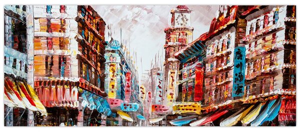 Slika - Hong Kong, oljna slika (120x50 cm)