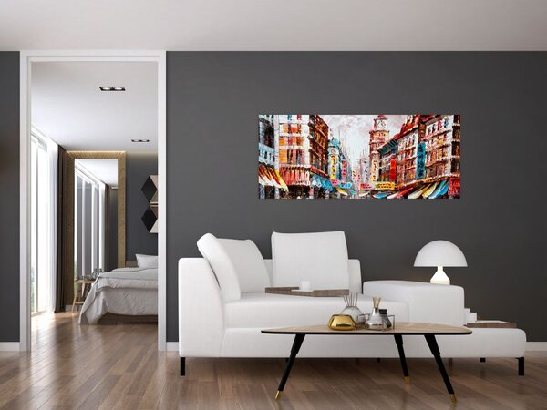 Slika - Hong Kong, oljna slika (120x50 cm)