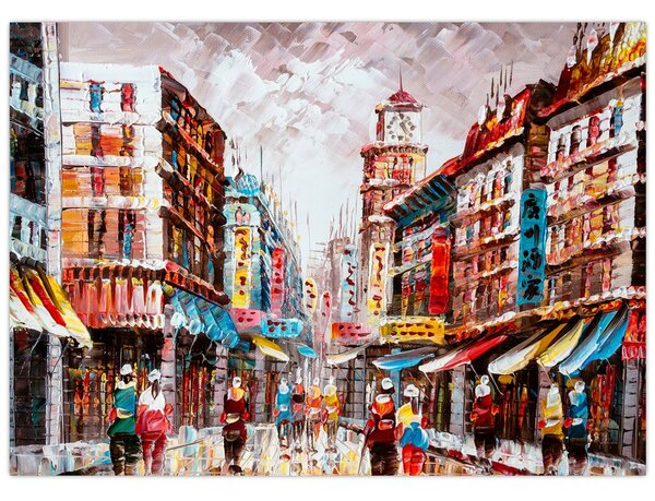 Slika - Hong Kong, oljna slika (70x50 cm)