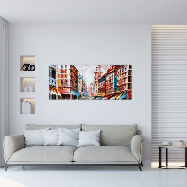 Slika - Hong Kong, oljna slika (120x50 cm)