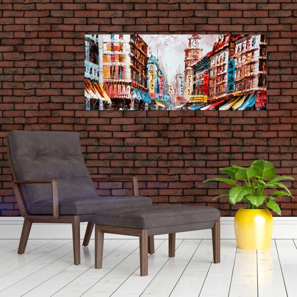 Slika - Hong Kong, oljna slika (120x50 cm)