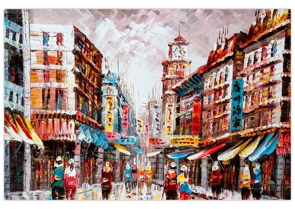 Slika - Hong Kong, oljna slika (90x60 cm)