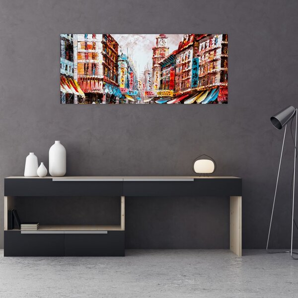 Slika - Hong Kong, oljna slika (120x50 cm)