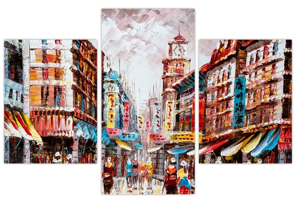 Slika - Hong Kong, oljna slika (90x60 cm)