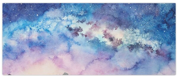 Slika - Mlečna cesta, akvarel (120x50 cm)