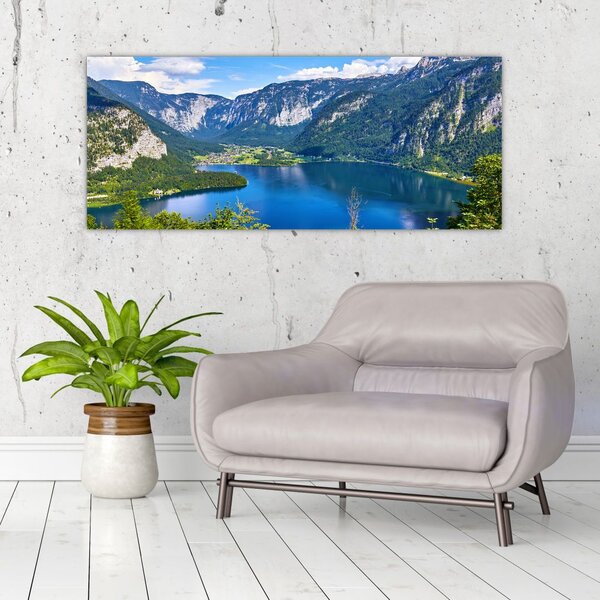 Slika - Hallstattsko jezero, Hallstatt, Avstrija (120x50 cm)