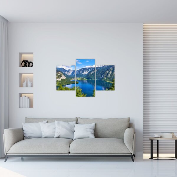 Slika - Hallstattsko jezero, Hallstatt, Avstrija (90x60 cm)