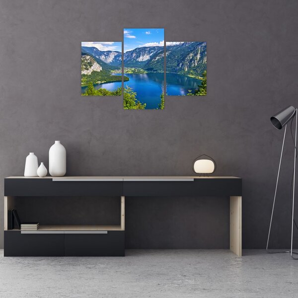 Slika - Hallstattsko jezero, Hallstatt, Avstrija (90x60 cm)