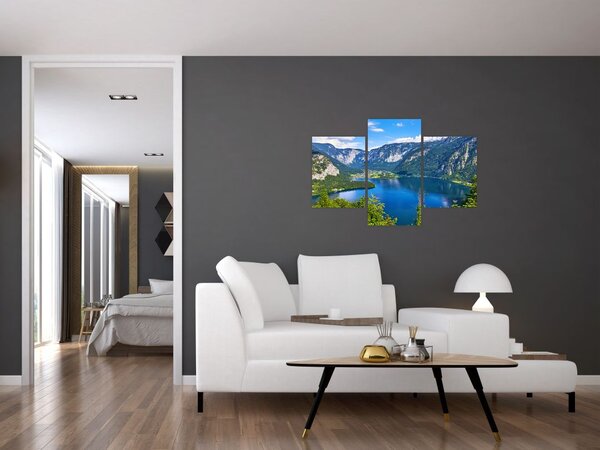 Slika - Hallstattsko jezero, Hallstatt, Avstrija (90x60 cm)