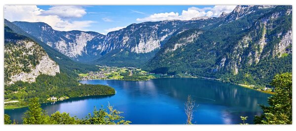 Slika - Hallstattsko jezero, Hallstatt, Avstrija (120x50 cm)