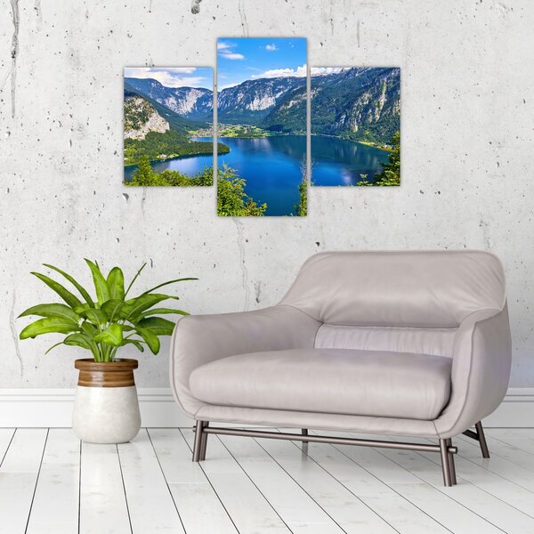 Slika - Hallstattsko jezero, Hallstatt, Avstrija (90x60 cm)