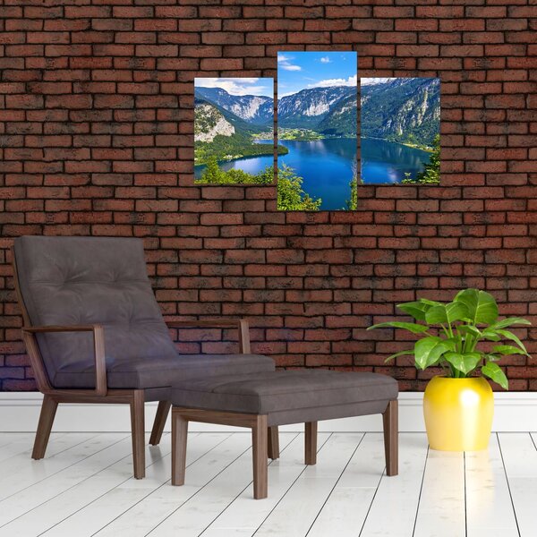 Slika - Hallstattsko jezero, Hallstatt, Avstrija (90x60 cm)