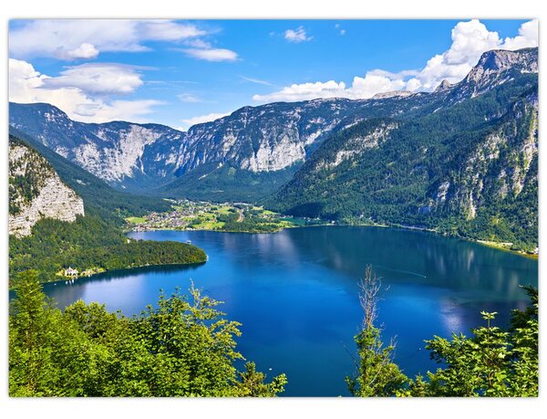 Slika - Hallstattsko jezero, Hallstatt, Avstrija (70x50 cm)