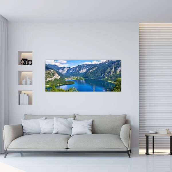 Slika - Hallstattsko jezero, Hallstatt, Avstrija (120x50 cm)
