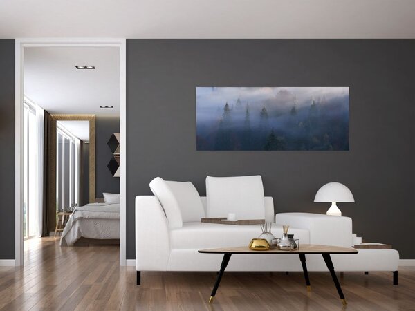 Slika - Gozd v megli, Karpati, Ukrajina (120x50 cm)