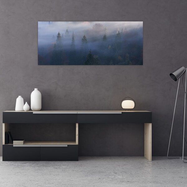 Slika - Gozd v megli, Karpati, Ukrajina (120x50 cm)