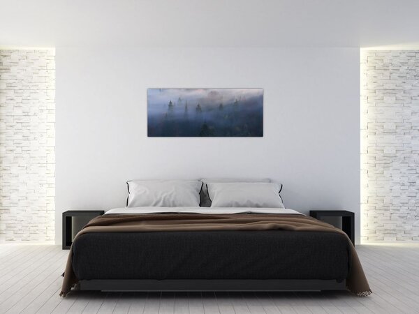 Slika - Gozd v megli, Karpati, Ukrajina (120x50 cm)