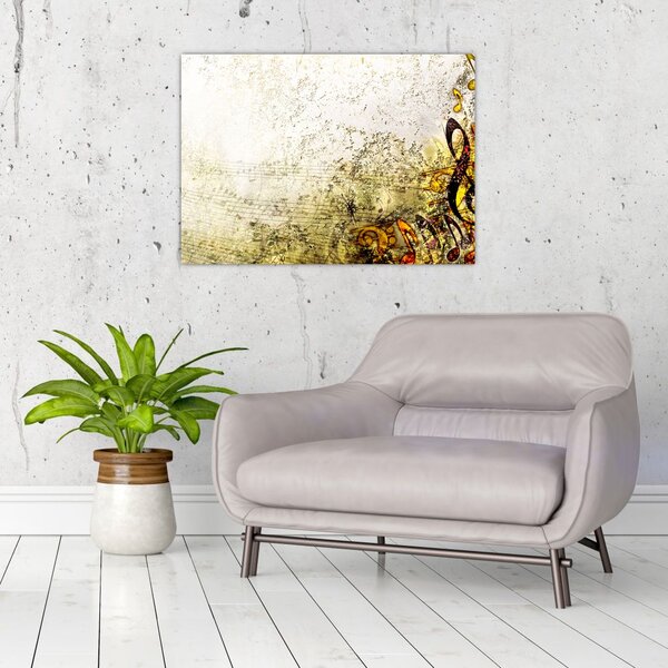 Staklena slika - Moč glasbe (70x50 cm)