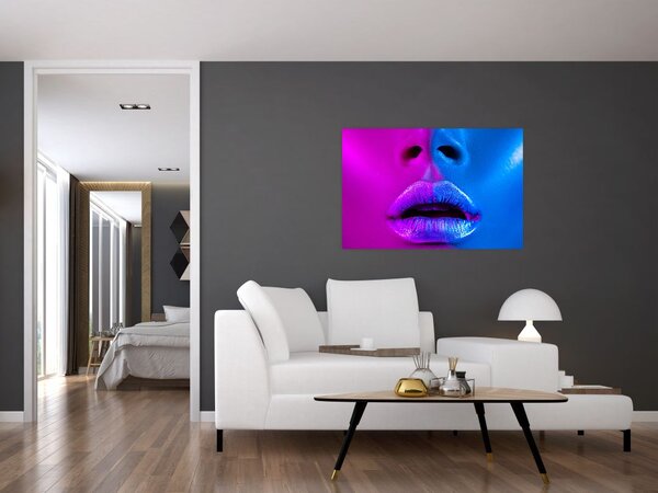 Slika obarvanih ustnic (90x60 cm)