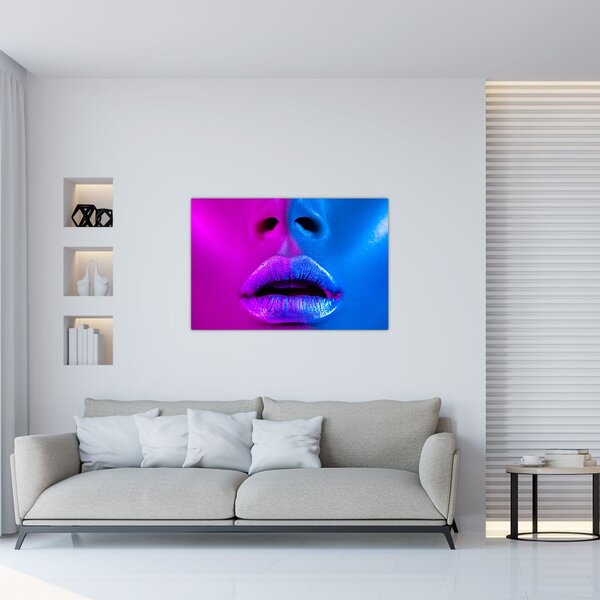 Slika obarvanih ustnic (90x60 cm)