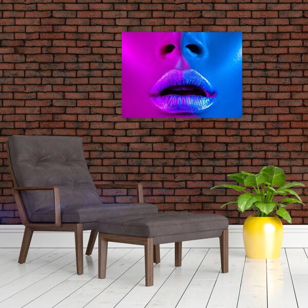 Slika obarvanih ustnic (70x50 cm)