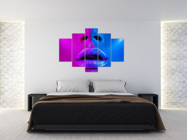 Slika obarvanih ustnic (150x105 cm)