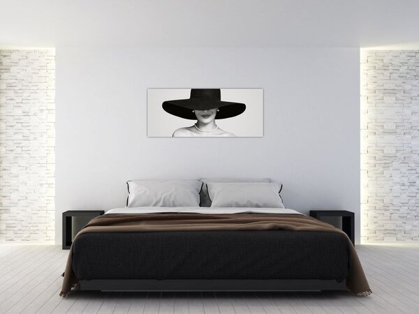 Slika - Ženska s klobukom (120x50 cm)