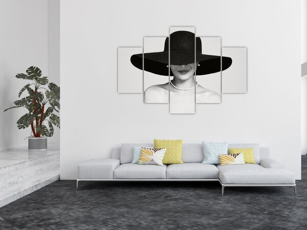 Slika - Ženska s klobukom (150x105 cm)
