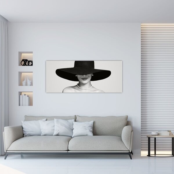 Slika - Ženska s klobukom (120x50 cm)
