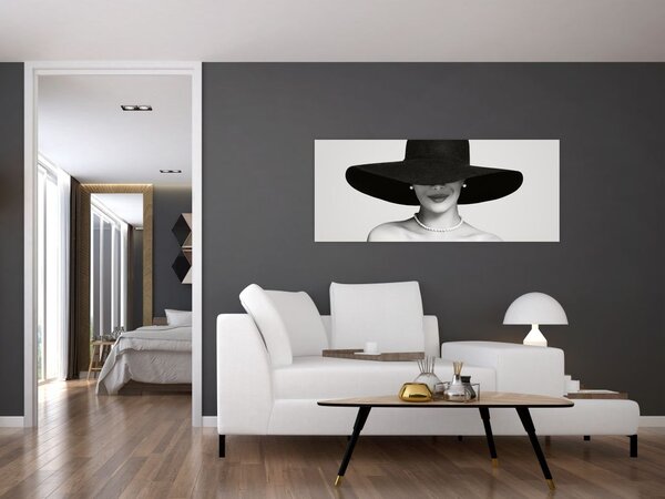 Slika - Ženska s klobukom (120x50 cm)