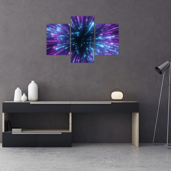 Slika - Neonski prostor (90x60 cm)