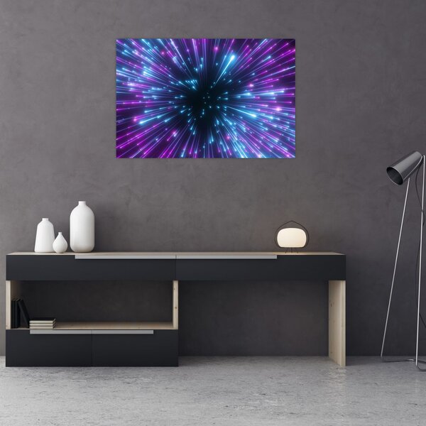Slika - Neonski prostor (90x60 cm)