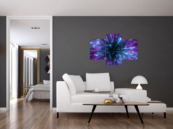 Slika - Neonski prostor (90x60 cm)