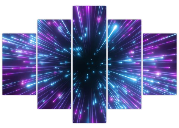 Slika - Neonski prostor (150x105 cm)