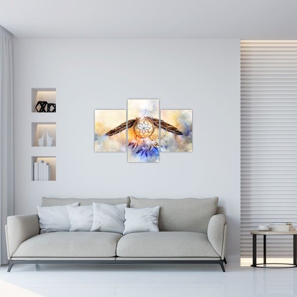 Slika - Lovilec sanj s perjem (90x60 cm)