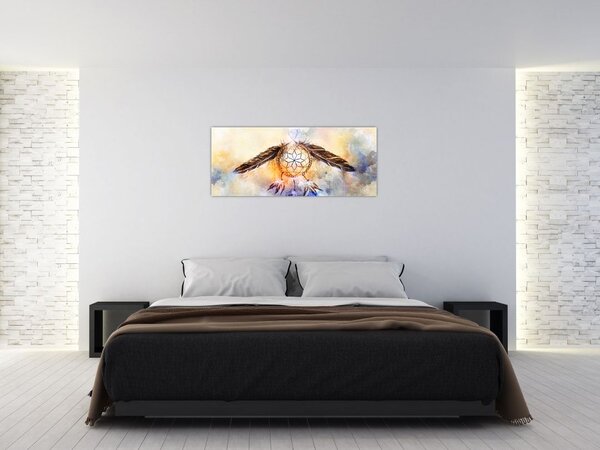 Slika - Lovilec sanj s perjem (120x50 cm)
