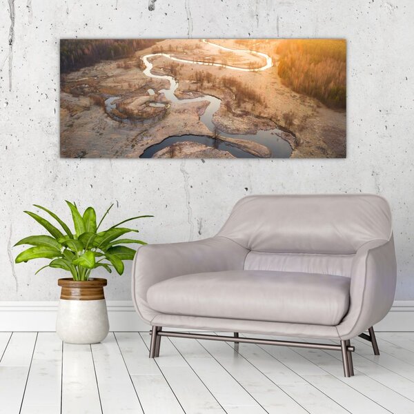 Slika - Zora nad meandri (120x50 cm)