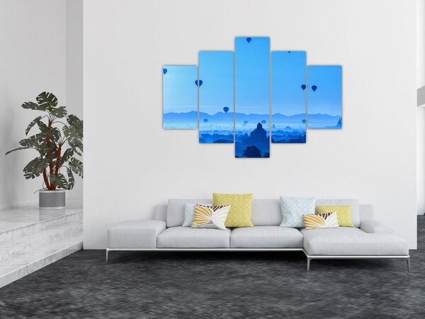 Slika - Baloni nad pokrajino (150x105 cm)