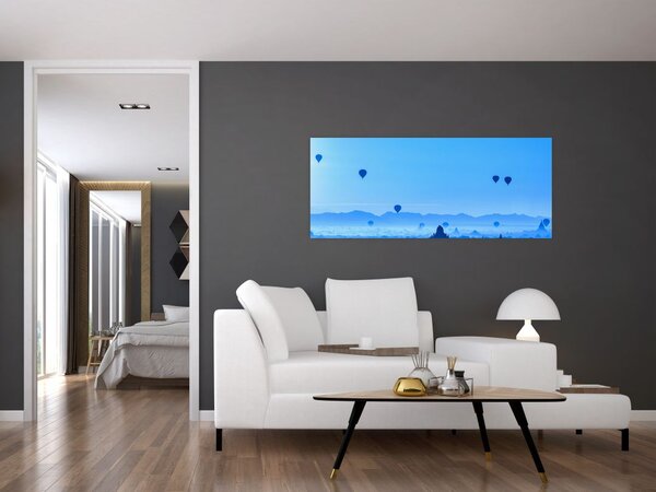 Slika - Baloni nad pokrajino (120x50 cm)