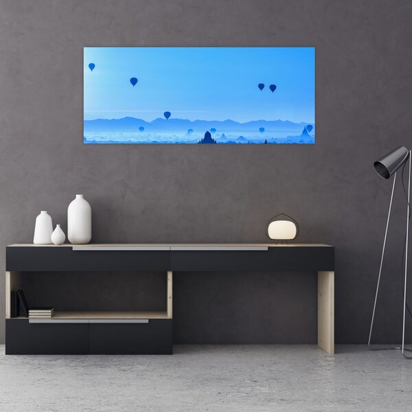 Slika - Baloni nad pokrajino (120x50 cm)