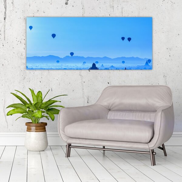 Slika - Baloni nad pokrajino (120x50 cm)